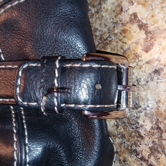 MICHAEL KORS BLACK PEBBLED LEATHER HOBO BAG - Picture 7 of 13